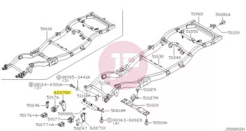 NISSAN 62270-VC000 - STAY ASSY-FR,RH