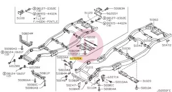 NISSAN 62270-VC000 - STAY ASSY-FR,RH