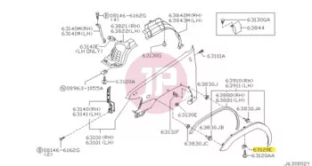 NISSAN 63848-D4001 - CLIP