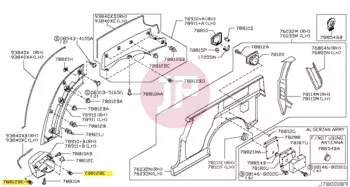 NISSAN 63848-VD300 - Szélesítő tartó patent
