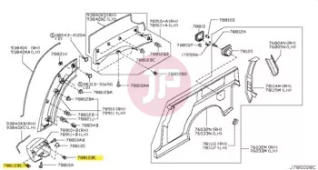 NISSAN 63848-VD300 - NUT-SPRING