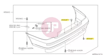 NISSAN 63854-01A00 - Lökhárító patent