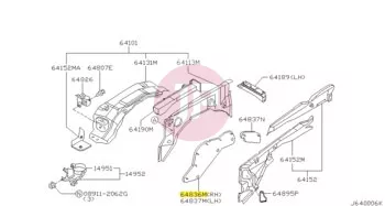NISSAN 64836-VC300 - PROTR-SPLASH CO