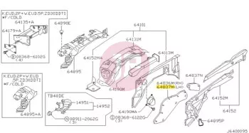 NISSAN 64837-VC310 - COVER ASSY-ENG