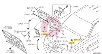 NISSAN 65158-VD200 - BUMPER-HOOD