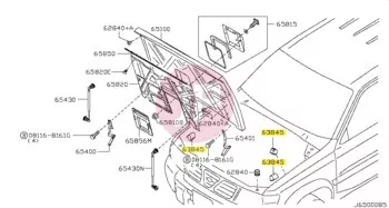 NISSAN 65158-VD200 - BUMPER-HOOD