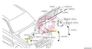 NISSAN 65158-VD200 - BUMPER-HOOD