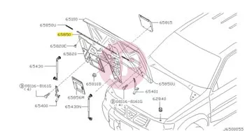 NISSAN 65810-VC700 - RUB-SEAL HOOD F