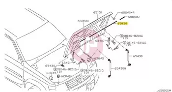 NISSAN 65810-VC700 - RUB-SEAL HOOD F