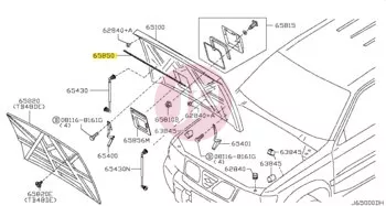 NISSAN 65810-VC700 - Motorháztető első gumitömítés