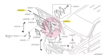 NISSAN 65820-VB000 - SEAL-HOOD FRONT