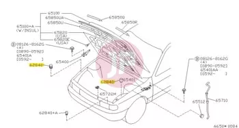 NISSAN 65822-01M00 - BMPR HOOD FR