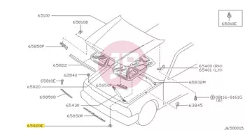 NISSAN 65846-40F00 - CLIP-HOOD INSUL