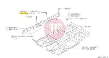 NISSAN 65846-40F00 - Motorháztetőszigetelés-patent