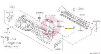 NISSAN 66820-01J00 - Csavarfogadó patent