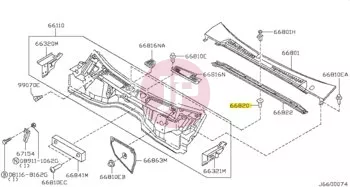NISSAN 66820-01J00 - CAP SCREW TAP