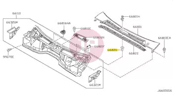 NISSAN 66820-VB000 - CAP COWL T/GRIL