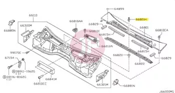NISSAN 66824-W1000 - Rögzítőpatent