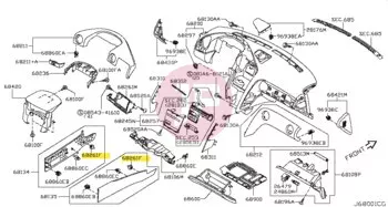 NISSAN 66916-VC300 - Kárpit patent