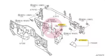 NISSAN 67841-VB000 - CLIP