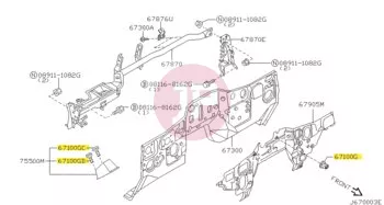 NISSAN 67841-VB000 - CLIP