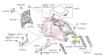 NISSAN 68430-VB100 - HOLDER