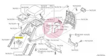 NISSAN 68430-VC700 - HOLDER ASSY-CUP