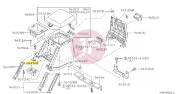 NISSAN 68430-VC700 - HOLDER ASSY-CUP