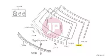 NISSAN 72751-VB000 - MLDG WS UPPER