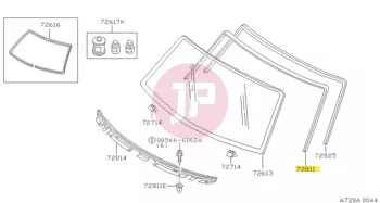 NISSAN 72751-VB000 - MLDG WS UPPER