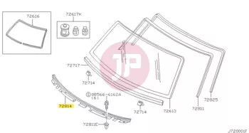 NISSAN 72771-VB000 - Lower Windshield Moulding