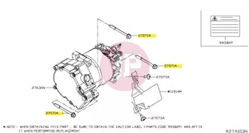 NISSAN 73898-1AA0A - BOLT