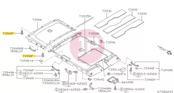 NISSAN 73998-VB005 - CLIP