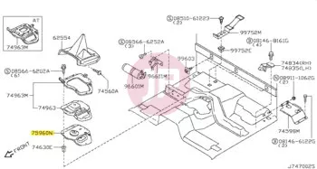 NISSAN 74810-VB005 - INSULATOR
