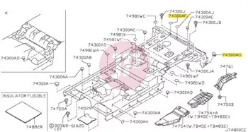 NISSAN 74816-01E10 - PLUG