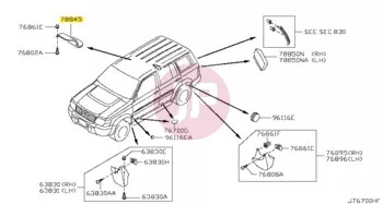 NISSAN 74890-VB000 - PROTECTOR