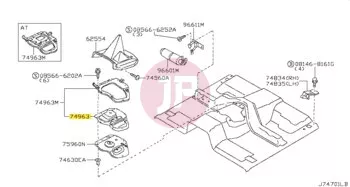 NISSAN 74963-VB000 - BOOT-CONT LEVER