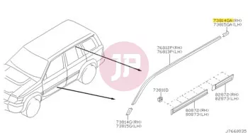 NISSAN 76845-VB100 - END CAP-DRIP MO