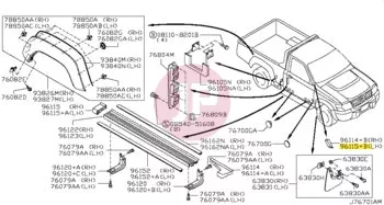 NISSAN 76846-VB000 - Tetődíszléc végzáró