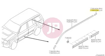 NISSAN 76846-VB100 - Tetődíszléc végzáró kupak