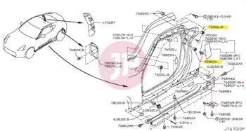NISSAN 76848-71S00 - Csavarfogadó patent