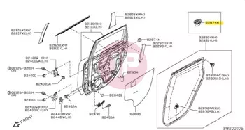 NISSAN 76848-71S00 - Csavarfogadó patent