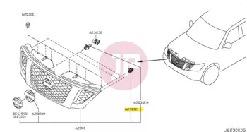 NISSAN 76882-0M060 - Radiator Grille Retaining Clip