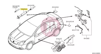 NISSAN 78826-01L0A - LOCK ROD ASSY