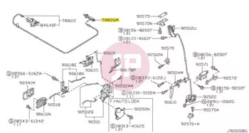 NISSAN 78826-01L0A - LOCK ROD ASSY