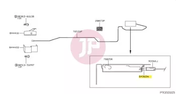 NISSAN 78826-01L0A - Fuel Filler Door Lock Rod Assembly