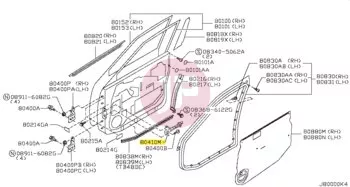 NISSAN 80430-VB00A - LINK-DOOR STOP