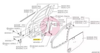 NISSAN 80430-VB00A - LINK-DOOR STOP
