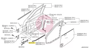 NISSAN 80430-VB00A - LINK-DOOR STOP
