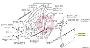 NISSAN 80860-VD22B - GARNISH